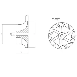 Picture 2/2 -Compressor Wheel 200-00284-200